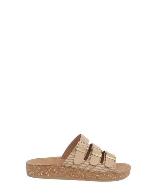 Seven7 Brown Triple Strap Sandal