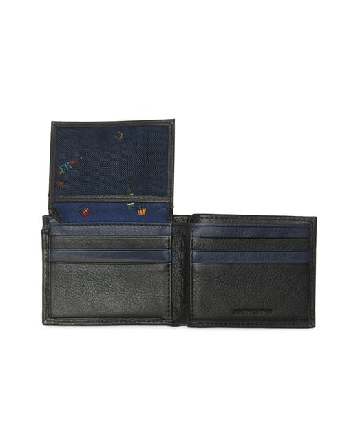 Robert Graham Black Coupe Leather Passcase Wallet for men