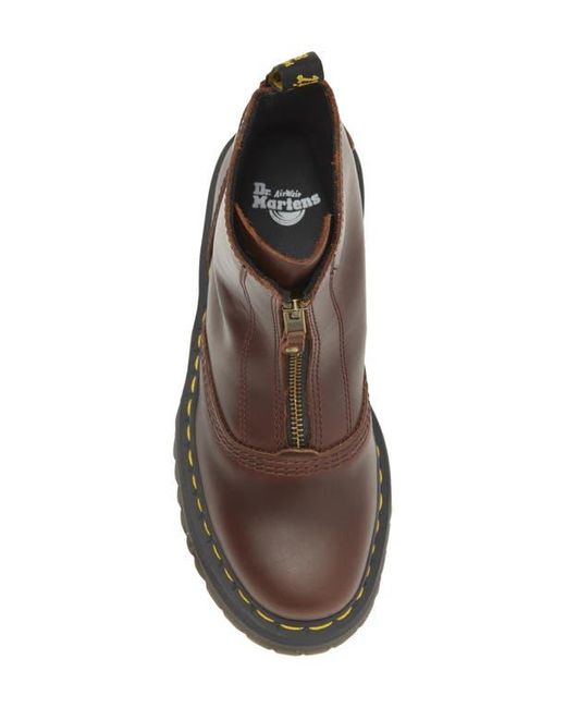 Dr. Martens Brown Jetta Zip Platform Boot