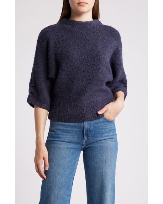 Wit & Wisdom Blue Bouclé Sweater
