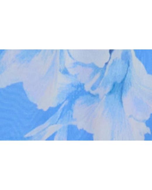 Steve Madden Blue Handkerchief Hem Midi Dress