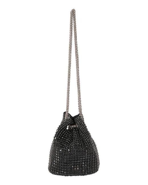 BERNESS Black Rhinestone Bucket Bag