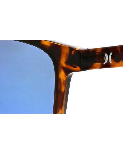 Hurley Blue 51mm Square Polarized Sunglasses