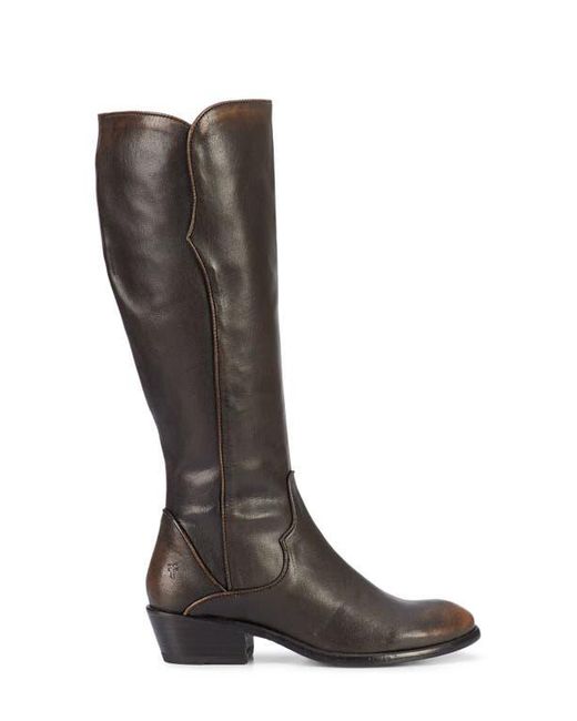 Frye Brown Carson Piping Knee High Boot