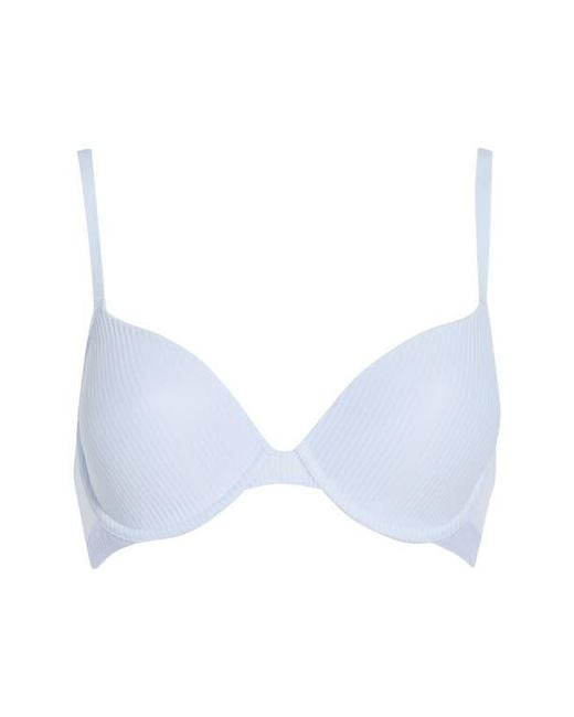 Calvin Klein Sensual Sheer Lightly Lined Demi Bra in Blue | Lyst