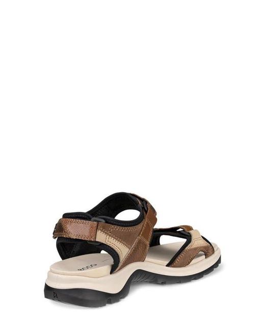 Ecco White Yucatan Patchwork Sandal