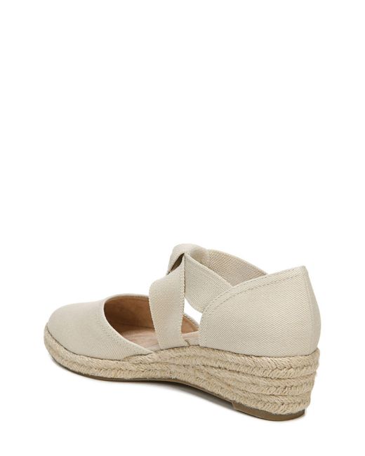 LifeStride White Kascade Wedge Espadrille Sandal - Wide Width Available