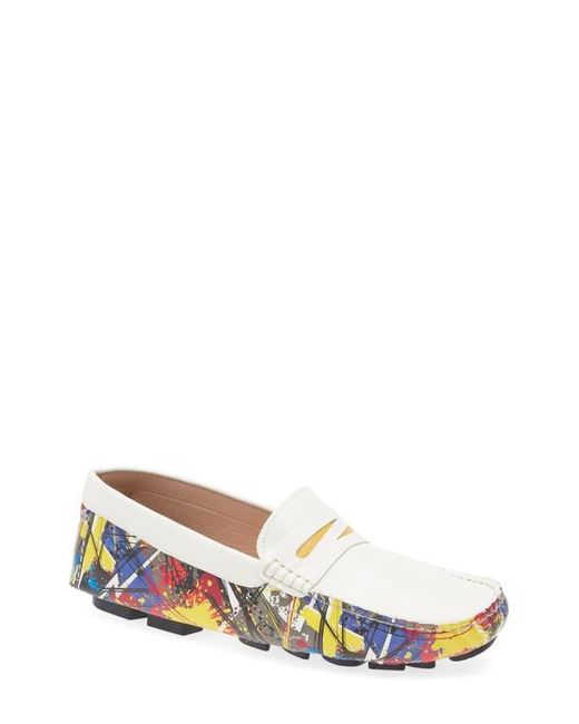 Robert Graham White Aurora Penny Loafer for men