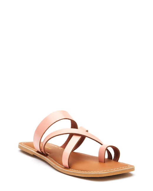 brown strap flat sandals