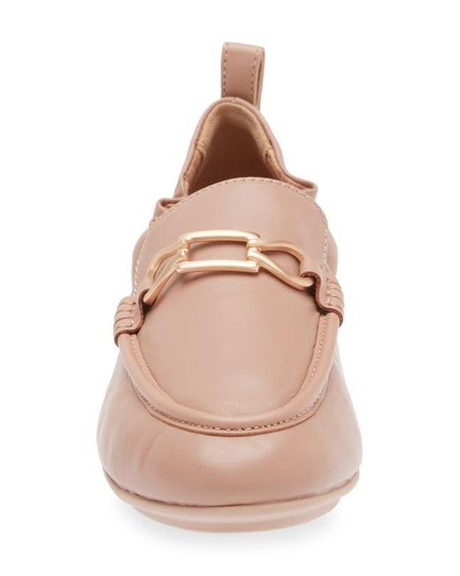 Fitflop Pink Allegro Chain Leather Loafers