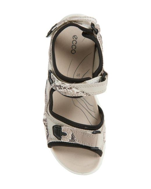 Ecco White Yucatan Patchwork Sandal