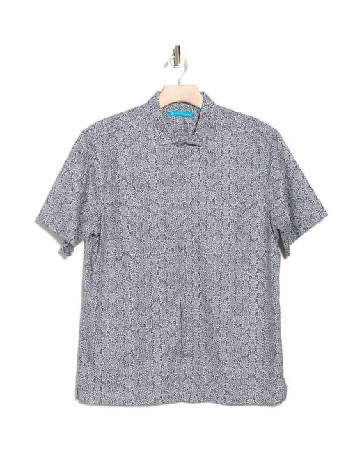 Tori Richard Blue Prince Of Pine Short Sleeve Button-Up Shirt for men