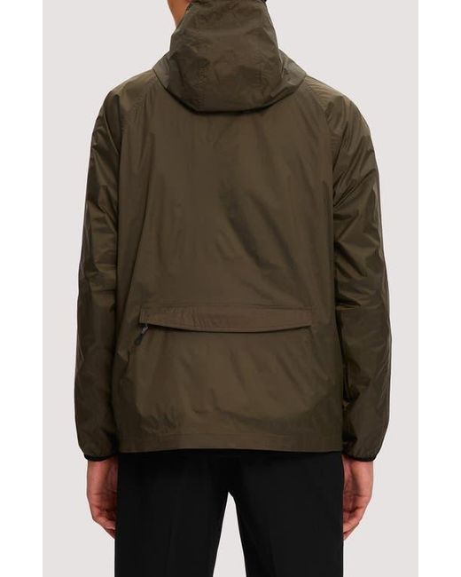 Noize Brown Hooded Windbreaker for men