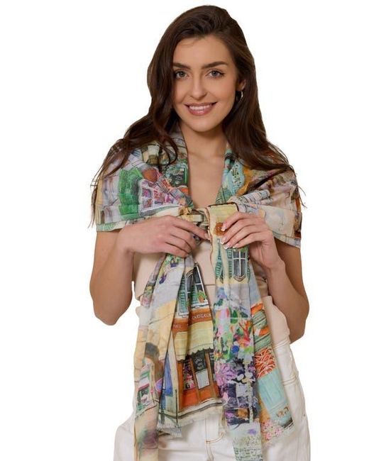 Saachi Multicolor Spring Print Scarf