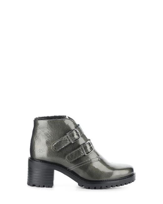 Bos. & Co. Gray Woolly Lined Leather Ankle Booties