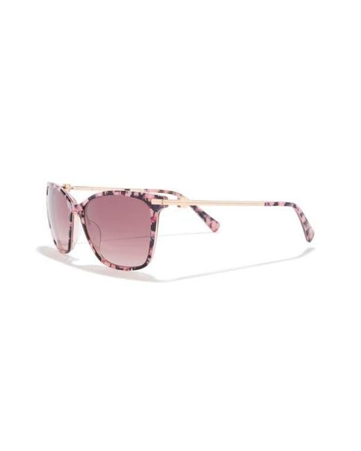 Ted Baker Pink 55Mm Gradient Square Sunglasses