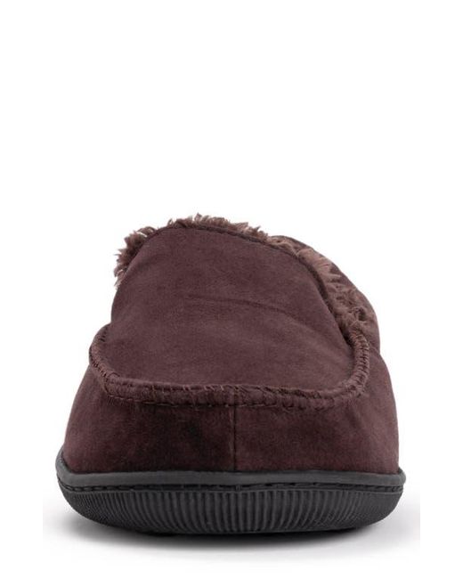 Muk Luks Brown Faux Shearling Lined Slipper for men