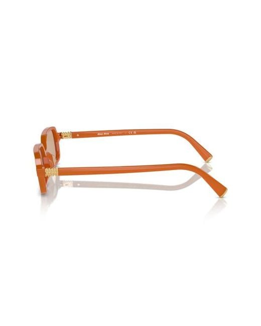 Miu Miu Orange 51Mm Rectangular Sunglasses