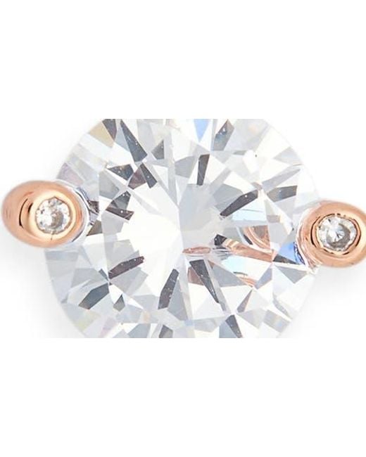 Kate Spade White Brilliant Statements Duo Prong Stud Earrings