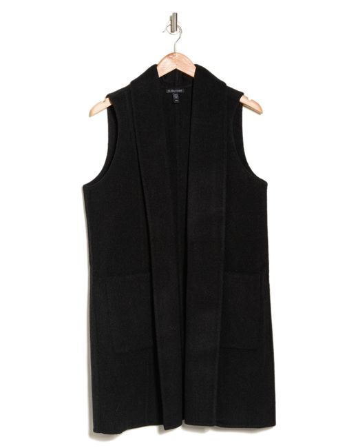 Eileen Fisher Shawl Collar Vest In Charcoal At Nordstrom Rack in Black