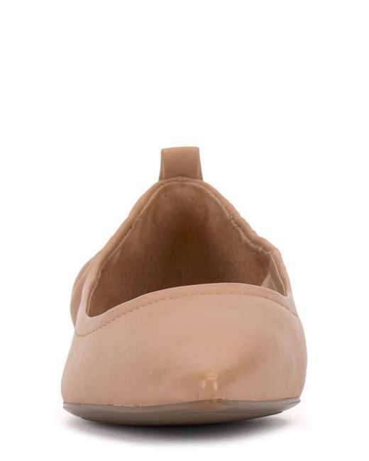 Vince Camuto Brown Ashleah Pointed Toe Flat