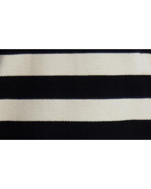 Karl Lagerfeld Black Stripe Johnny Collar Polo for men