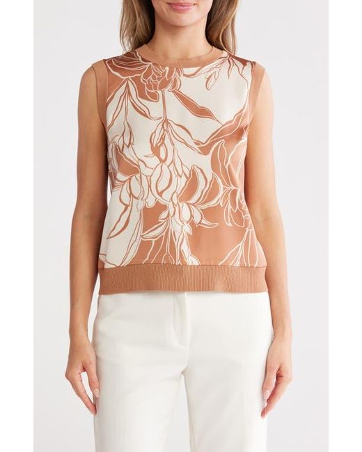 Gemma  Jane White Crewneck Print Sleeveless Top