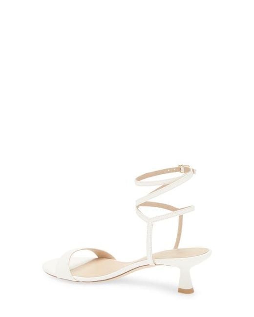 Stuart Weitzman White Nudist Wrap Sandal
