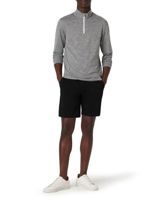 Bugatchi Gray Quarter Zip Performance Pullover for men