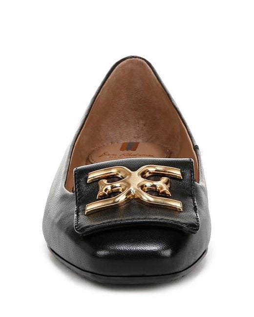 Sam Edelman Black Emina Square Toe Flat