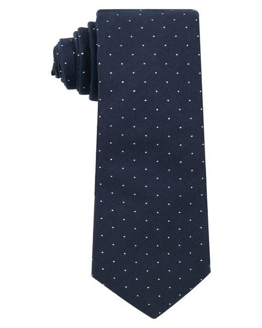 Con.struct Blue Dot Print Cotton Tie for men