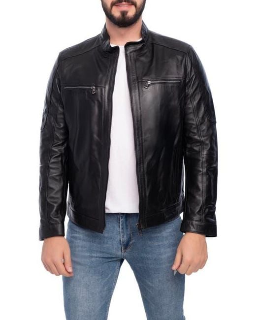 VELLAPAIS Black Soft Leather Jacket for men