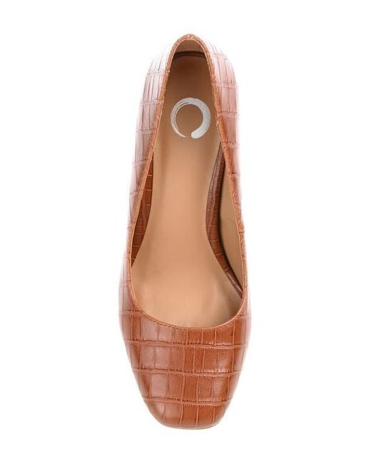 Journee Collection Brown Monalee Pump