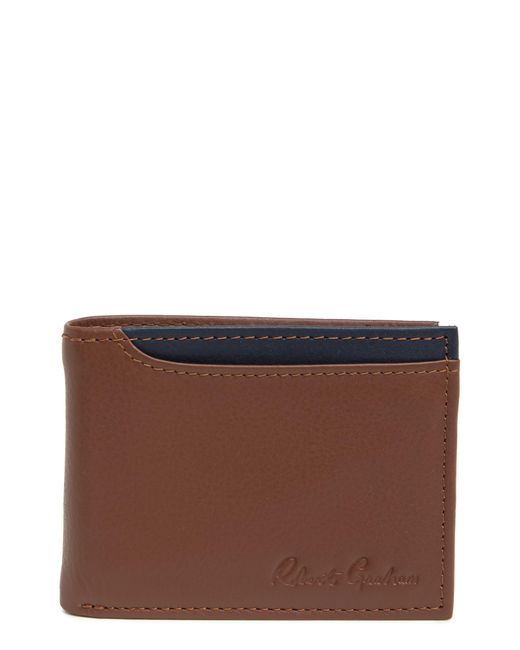 Robert Graham Brown Coupe Leather Passcase Wallet for men