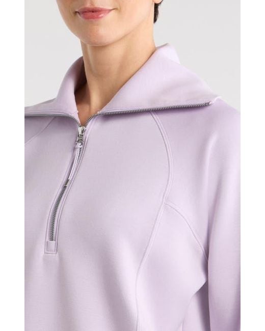 Spanx Purple Airessentials Half Zip Sweatshirt
