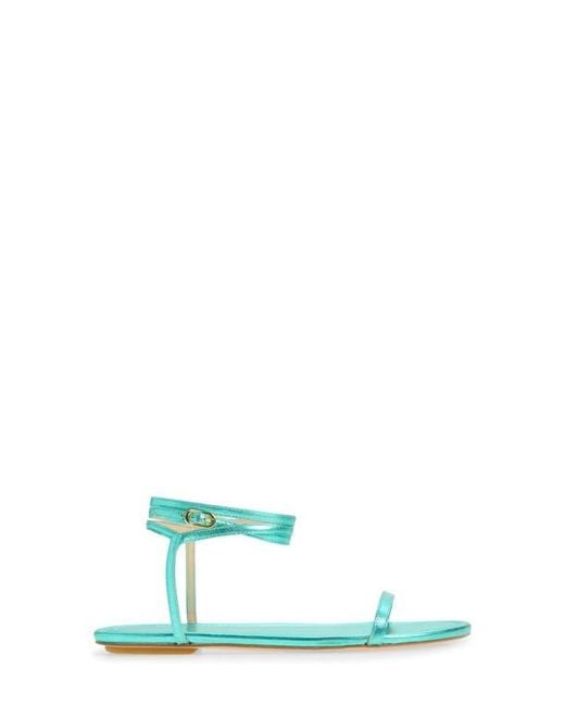 Stuart Weitzman Green Barely Nude Flat Sandal