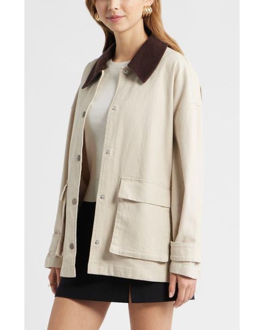 Open Edit Natural Canvas Barn Jacket