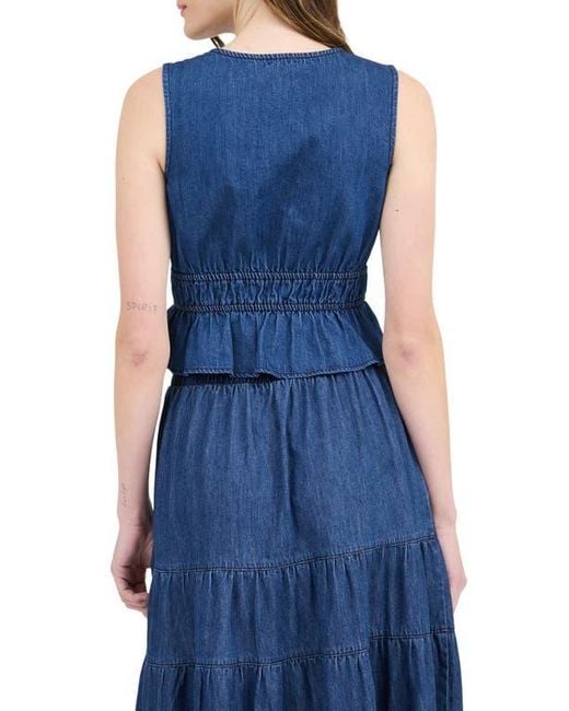 Blu Pepper Blue Tank Top