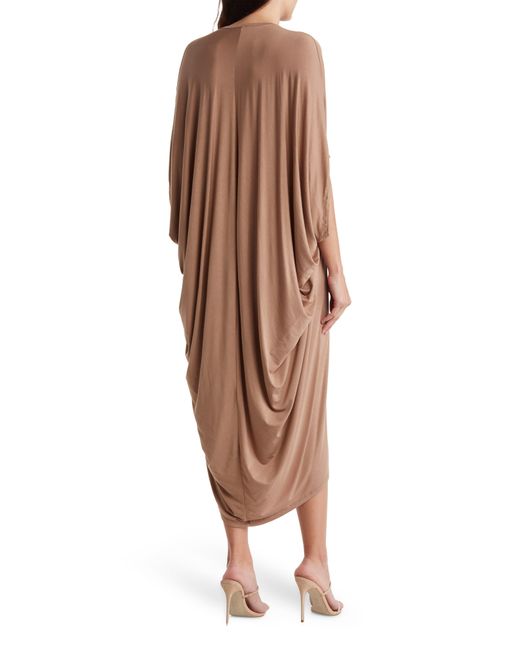 Go Couture Multicolor Batwing Sleeve Maxi Dress