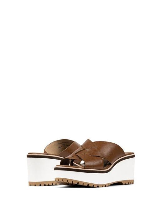 Donald J Pliner Brown Wedge Platform Sandal