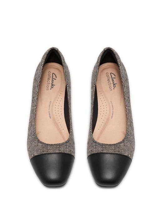 Clarks Black Iridessa Cap Toe Pump