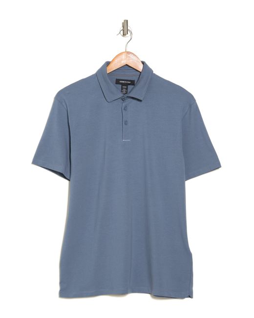 Kenneth Cole Blue Cotton Polo for men