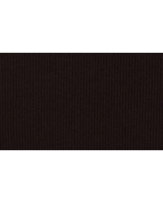 Halogen® Black Fitted Ribbed Tank Top
