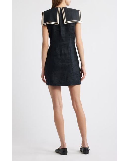 Doen Monroe Linen Minidress in Black | Lyst