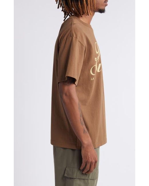 PacSun Brown Script Logo Graphic T-Shirt for men