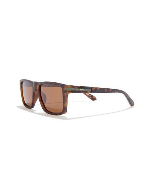 Cole Haan Brown 54Mm Rectangular Sunglasses for men