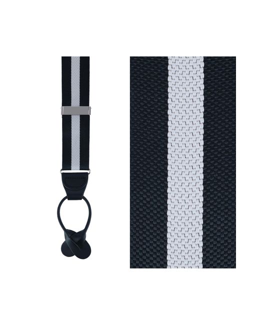 Trafalgar Black Stripe Nylon Suspenders for men