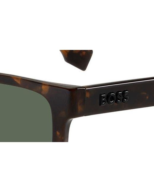 Boss Green 55Mm Rectangular Sunglasses for men