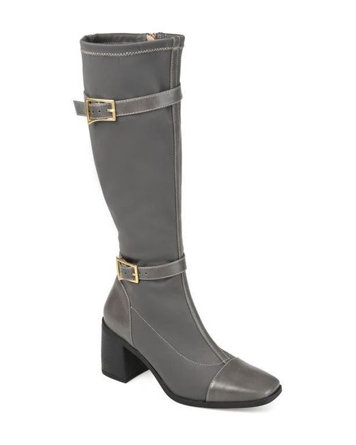 Journee Collection Black Gaibree Buckle Boot