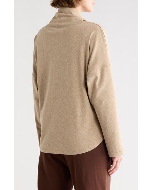 Max Studio Natural Funnel Neck Pullover